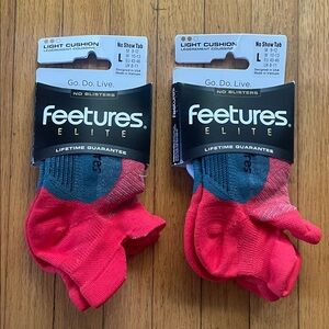 Feetures Elite Light Cushion No Show Tab Socks 2 pairs